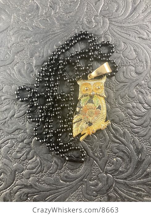 Floral Owl Jewelry Pendant Necklace - #CWDEAY10pAM-2