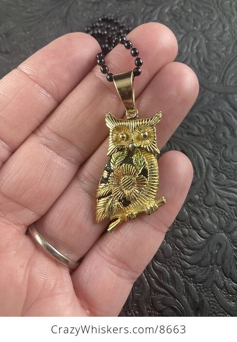 Floral Owl Jewelry Pendant Necklace - #CWDEAY10pAM-1