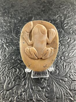 Frog Carved Jasper Stone Pendant Jewelry Mini Art Ornament #o8vefzJkMO8