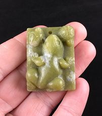 Frog Carved Lemon Jade Stone Pendant Jewelry #rhfpAK8lu78