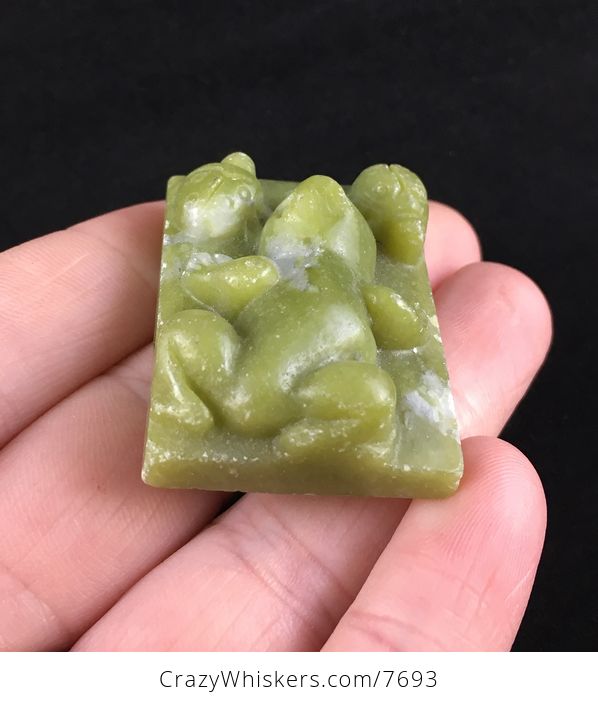 Frog Carved Lemon Jade Stone Pendant Jewelry - #rhfpAK8lu78-2