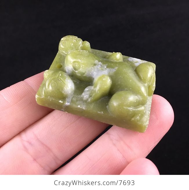 Frog Carved Lemon Jade Stone Pendant Jewelry - #rhfpAK8lu78-4