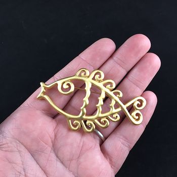 Gold Fancy Fish Ak Anne Klein Brooch Pin Jewelry #D6WEyPJSeTE