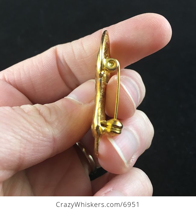 Gold Toned Zebra Brooch Pin - #DIvDgBoIUdY-3