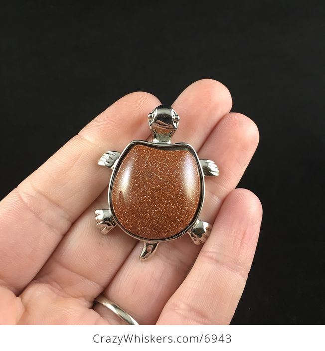 Goldstone Turtle Pendant Jewelry - #BlG6bWRuhRg-1
