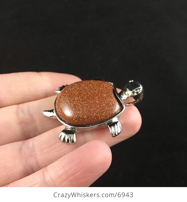 Goldstone Turtle Pendant Jewelry - #BlG6bWRuhRg-3