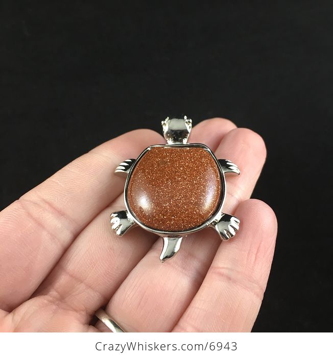 Goldstone Turtle Pendant Jewelry - #BlG6bWRuhRg-2
