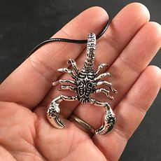Gorgeous Silver Toned Steel Scorpion Pendant #y63ECIWp0uM