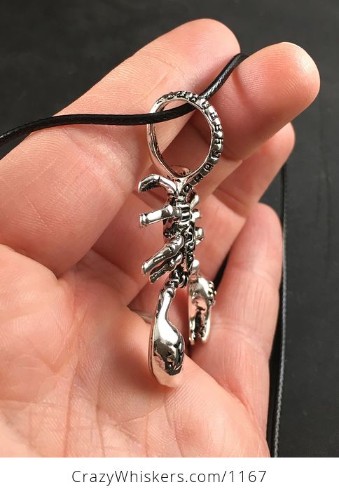 Gorgeous Silver Toned Steel Scorpion Pendant Necklace - #y63ECIWp0uM-2