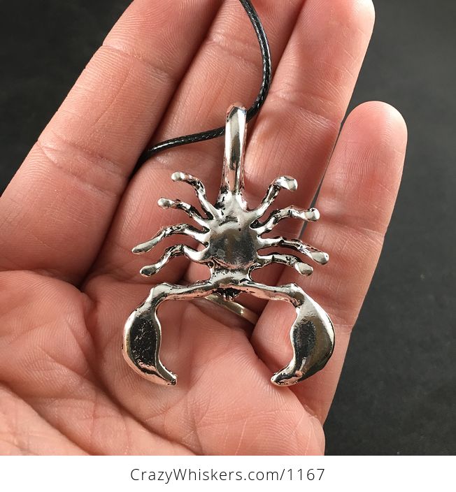 Gorgeous Silver Toned Steel Scorpion Pendant Necklace - #y63ECIWp0uM-3