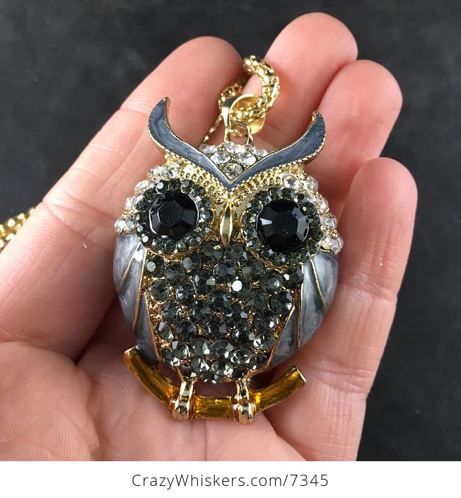 Gray Owl Jewelry Necklace Pendant - #0jdi9xjRTKo-2