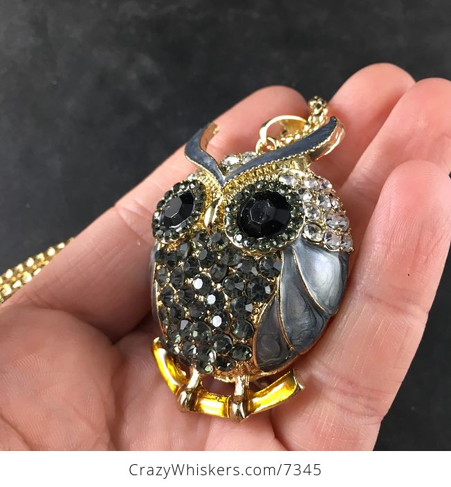 Gray Owl Jewelry Necklace Pendant - #0jdi9xjRTKo-3