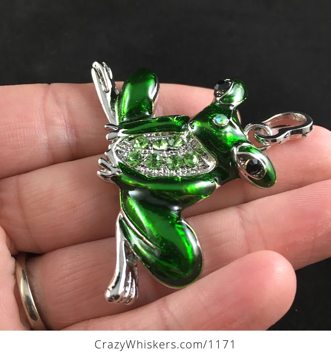 Green Frog Pendant - #5GxgXABrVCU-4