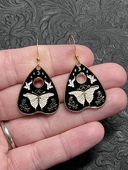 Halloween Ouija Planchette Moth or Butterfly Witchy Earrings #2Sx8yzNAFrA