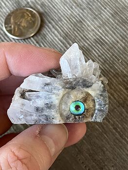 Hand Carved Rock Crystal with a Dragon Eye Figurine #6tuvs8YmCSg