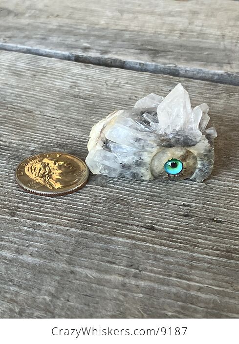 Hand Carved Rock Crystal with a Dragon Eye Figurine - #6tuvs8YmCSg-2