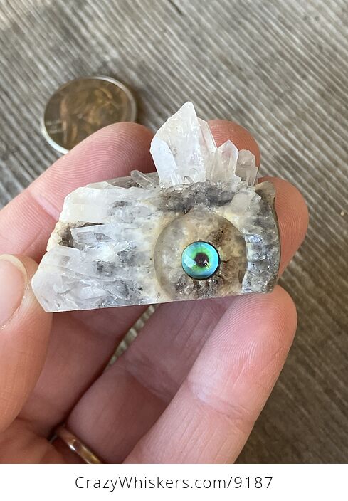 Hand Carved Rock Crystal with a Dragon Eye Figurine - #6tuvs8YmCSg-3
