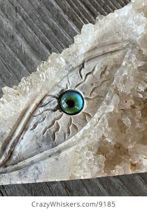 Hand Carved Rock Crystal with a Dragon Eye Figurine - #8p4G1ZWSBsQ-4