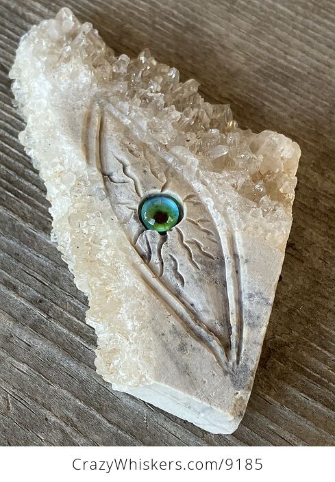 Hand Carved Rock Crystal with a Dragon Eye Figurine - #8p4G1ZWSBsQ-6