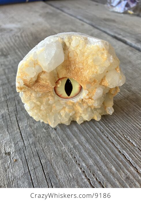 Hand Carved Rock Crystal with a Dragon Eye Figurine - #B16czdRDujk-2