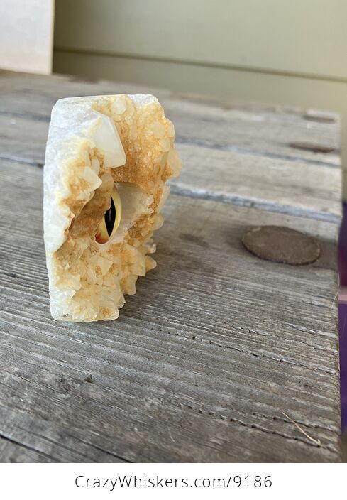 Hand Carved Rock Crystal with a Dragon Eye Figurine - #B16czdRDujk-4