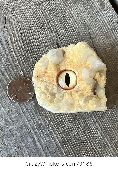 Hand Carved Rock Crystal with a Dragon Eye Figurine - #B16czdRDujk-8