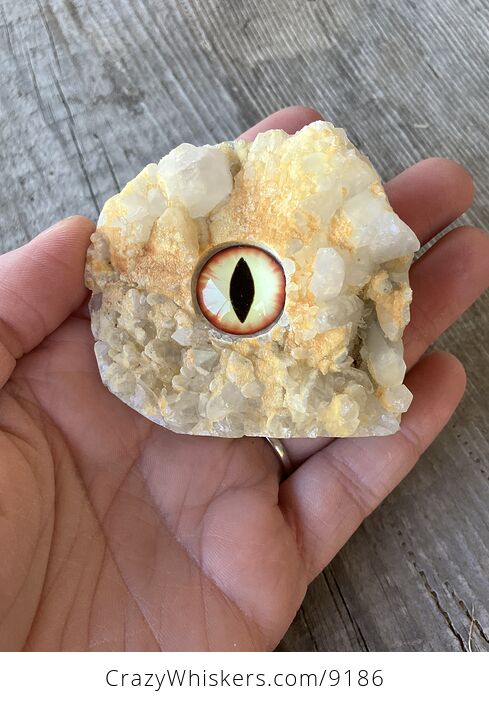 Hand Carved Rock Crystal with a Dragon Eye Figurine - #B16czdRDujk-1