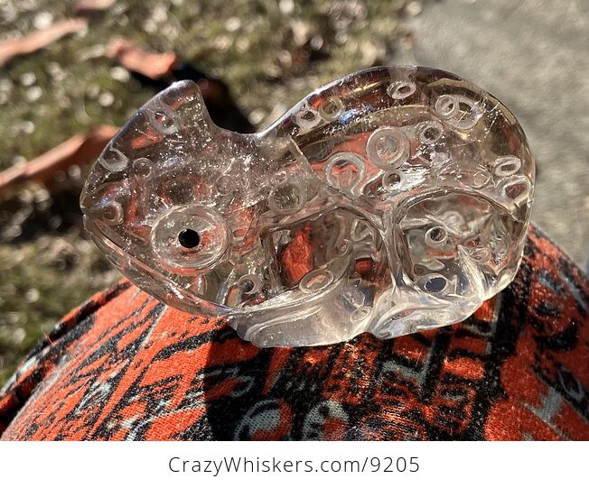 Hand Carved Smoky Quartz Stone Chameleon Lizard Crystal Figurine - #tjytShXof9w-4
