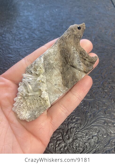 Hand Carved Stone Bear Crystal Figurine - #Kryr6z17JlY-4