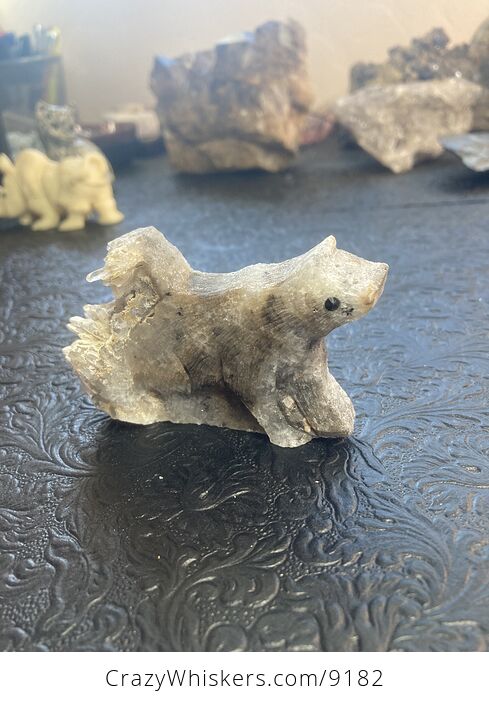 Hand Carved Stone Bear Crystal Figurine - #Y9gw4VcM2lw-4