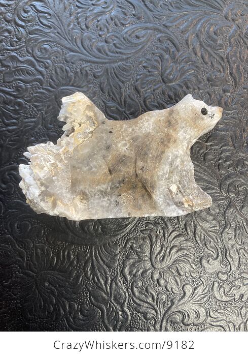 Hand Carved Stone Bear Crystal Figurine - #Y9gw4VcM2lw-2