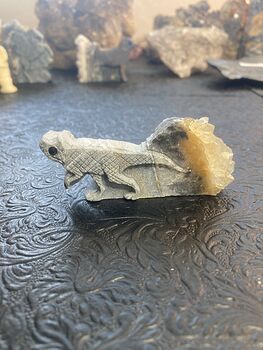 Hand Carved Stone Dinosaur Crystal Figurine #cVe8bSfXbZE