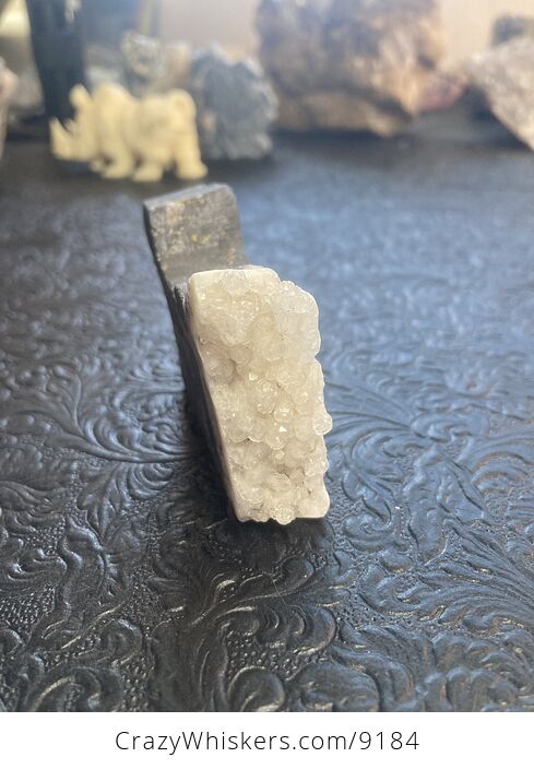 Hand Carved Stone Dog Crystal Figurine - #9NvEBh27nVo-4
