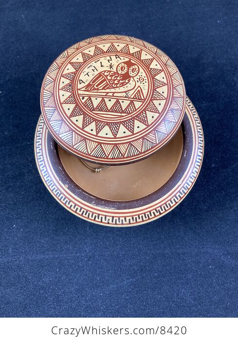 Hand Painted Artifact Replica Athena Geometric Period 600 Bc Owl Trinket Box - #gPdZqRVepa0-1