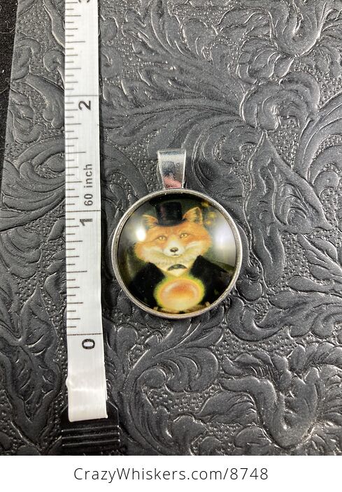 Hipster Fox and Crystal Ball Halloween Pendant Jewelry Necklace - #6l0ksMMSyP4-3