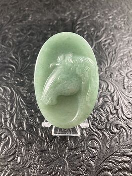 Horse Carved Mini Art Green Aventurine Stone Pendant Cabochon Jewelry #y3pvZklqm5s