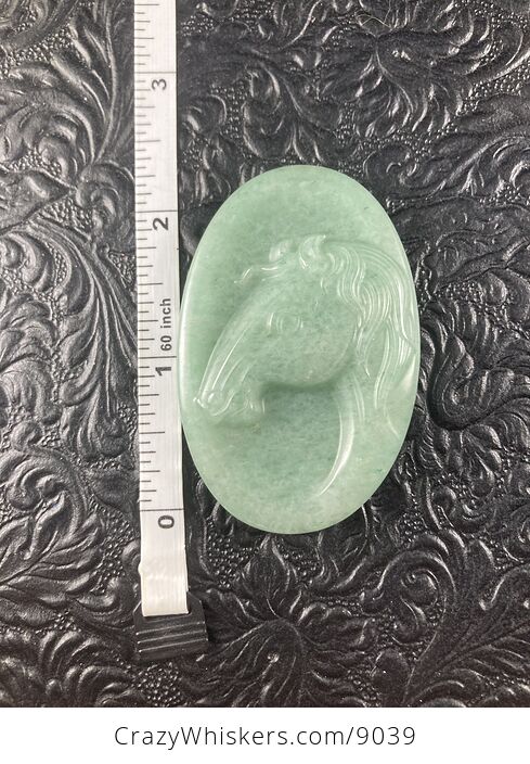 Horse Carved Mini Art Green Aventurine Stone Pendant Cabochon Jewelry - #y3pvZklqm5s-6