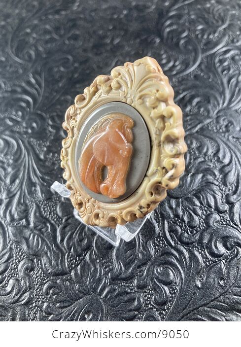 Horse Carved Mini Art Stone Pendant Cabochon Jewelry - #M11byfXCsnM-2
