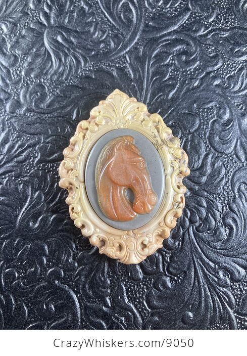 Horse Carved Mini Art Stone Pendant Cabochon Jewelry - #M11byfXCsnM-5