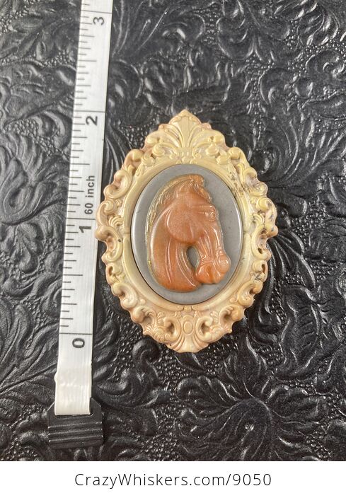 Horse Carved Mini Art Stone Pendant Cabochon Jewelry - #M11byfXCsnM-6