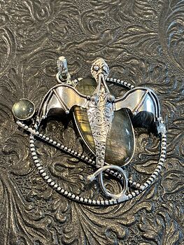 Labradorite Dragon Charm Pendant Stone Crystal Jewelry #hUHptplTKsY