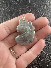 Labradorite Stone Unicorn Pendant Necklace Jewelry #XwC1UhRjWMA