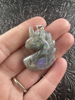 Labradorite Stone Unicorn Pendant Necklace Jewelry #6Bxb4PIzMuA