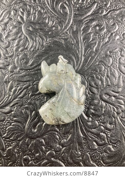 Labradorite Stone Unicorn Pendant Necklace Jewelry - #17VceIu5k08-4