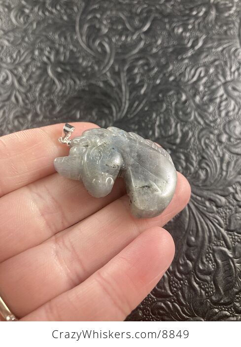 Labradorite Stone Unicorn Pendant Necklace Jewelry - #6Bxb4PIzMuA-3