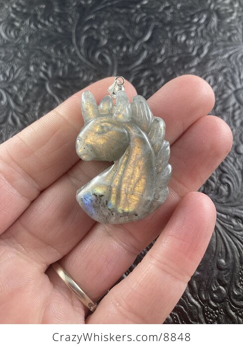 Labradorite Stone Unicorn Pendant Necklace Jewelry - #lshMmz1ZyIg-1