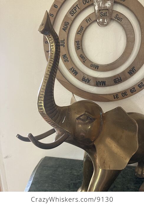 Large Brass Elephant Statue - #fNYzuICHV54-15