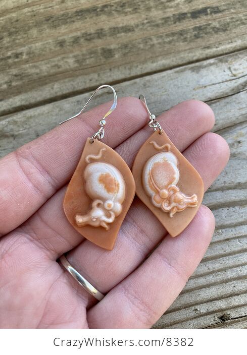 Mamma and Baby Bull Jasper Stone Earrings and Pendant Jewelry Set - #1pPGSVln2Z0-6