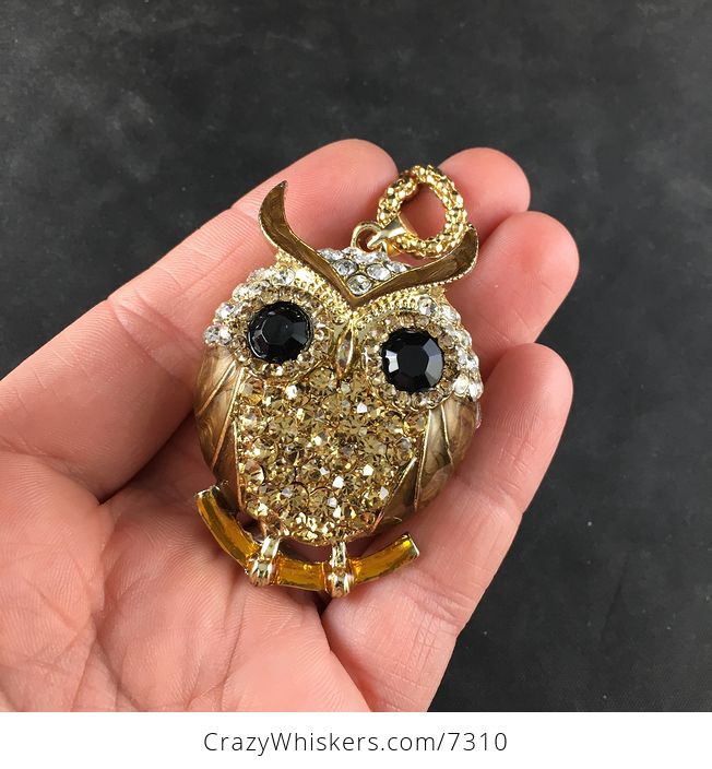 Metallic Brown Owl Jewelry Necklace Pendant - #rDNXFw2kGZU-2