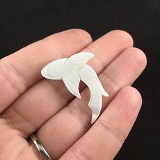 Mother of Pearl Shell Shark Vintage Brooch Pin Jewelry #hGk3mObDjbo